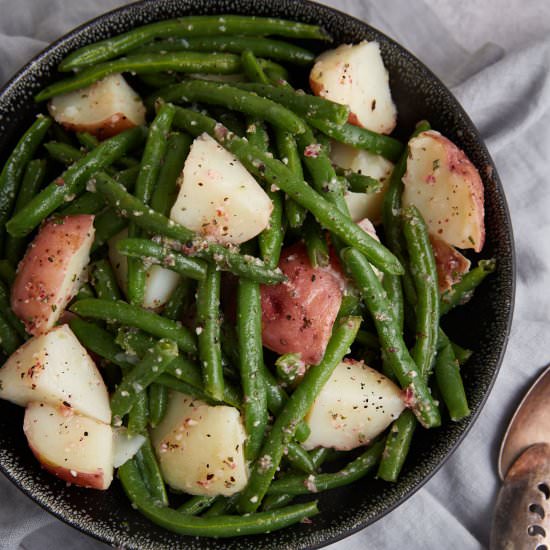 Green Beans and New Potato Salad - Recipe photo by Barbara Curry