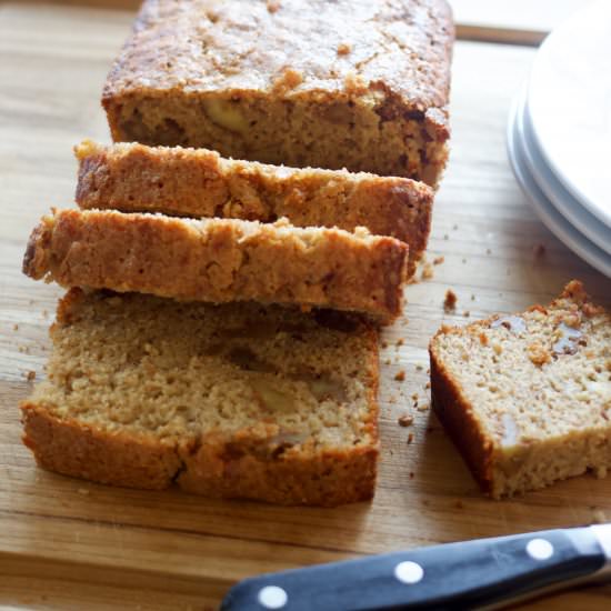Healthy Protein Walnut Banana Bread - Recipe photo by lanebakery