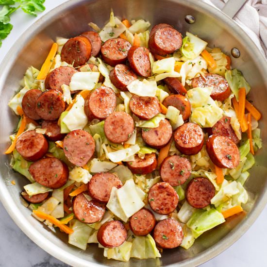 Cabbage and Sausage - Recipe photo by TheCozyCook