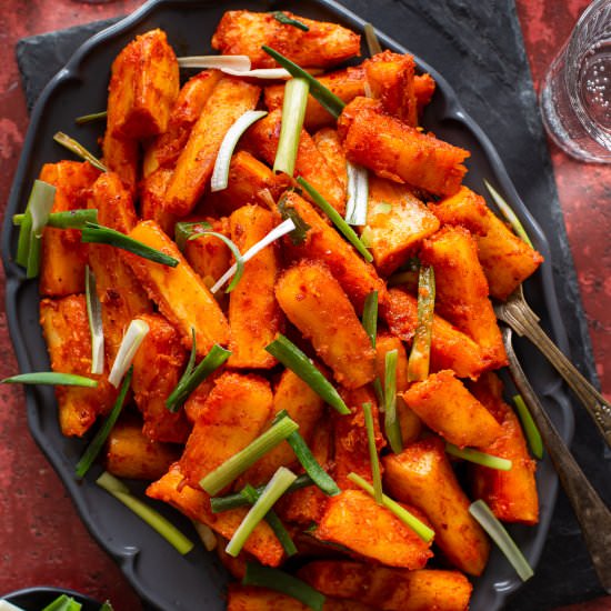 Chilli Mogo (cassava, yucca) - Recipe photo by Jagrutis Cooking Odyssey