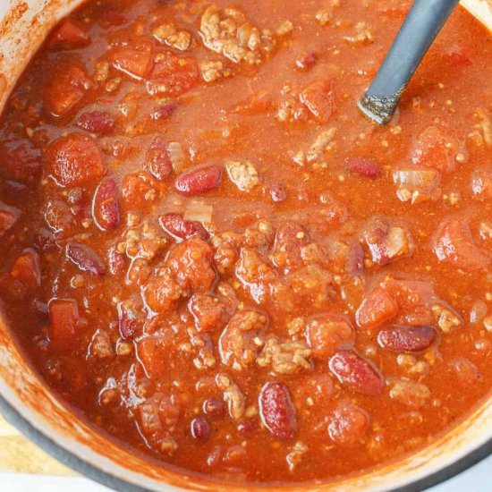 Dutch Oven Chili - Recipe photo by oursunnylives