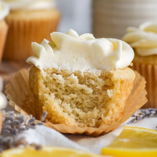 Vegan Lavender Cupcakes - Recipe photo by earthly provisions