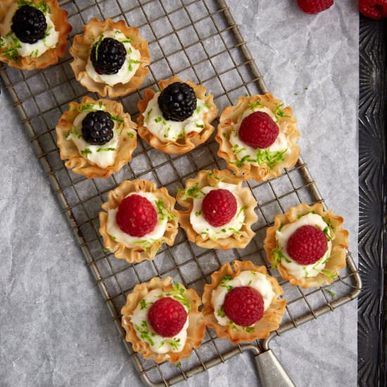 Mini Raspberry Tarts - Recipe photo by Barbara Curry