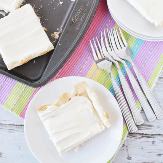 Sheet Pan Cheesecake - Recipe photo by oursunnylives