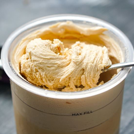Peanut Butter Protein Ice Cream - Recipe photo by MyLifeCookbook