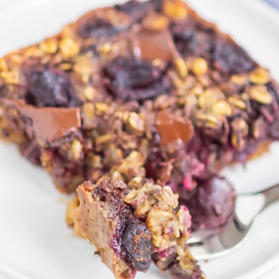 Cherry Chocolate Baked Oatmeal - Recipe photo by pumpkinnspice
