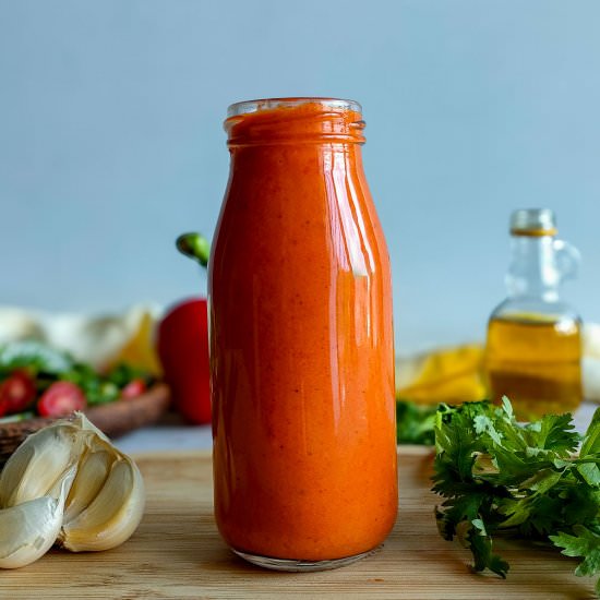 Easy Roasted Red Pepper Dressing - Recipe photo by Sheeba@gohealthy