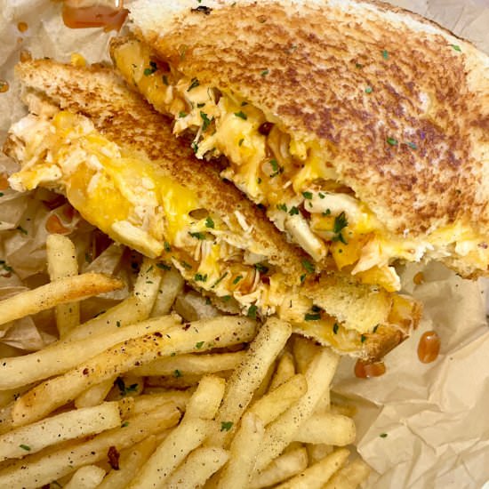 Buffalo Chicken Grilled Cheese - Recipe photo by comfortcooks