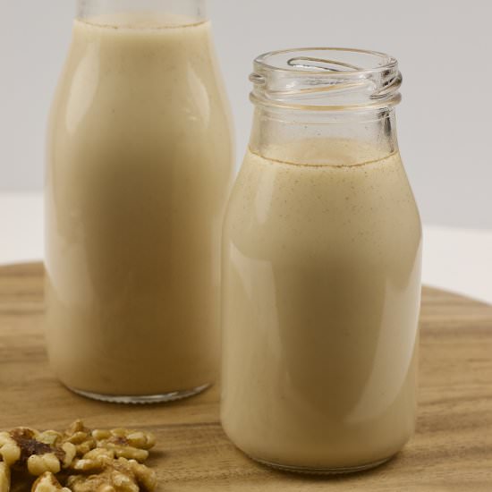 cinnamon walnut milk - Recipe photo by Wee Little Vegans