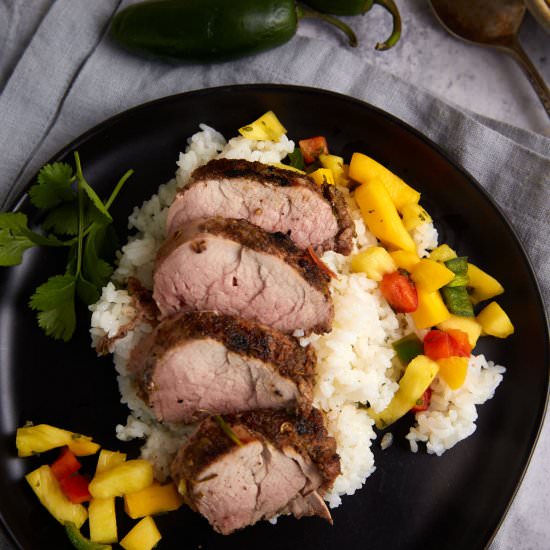 Grilled Pork Tenderloin - Recipe photo by Barbara Curry