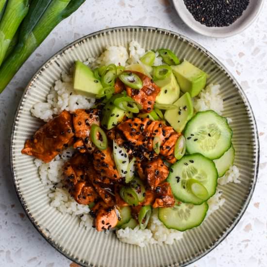 Spicy Salmon & Avocado Bowls - Recipe photo by missrachelphipps