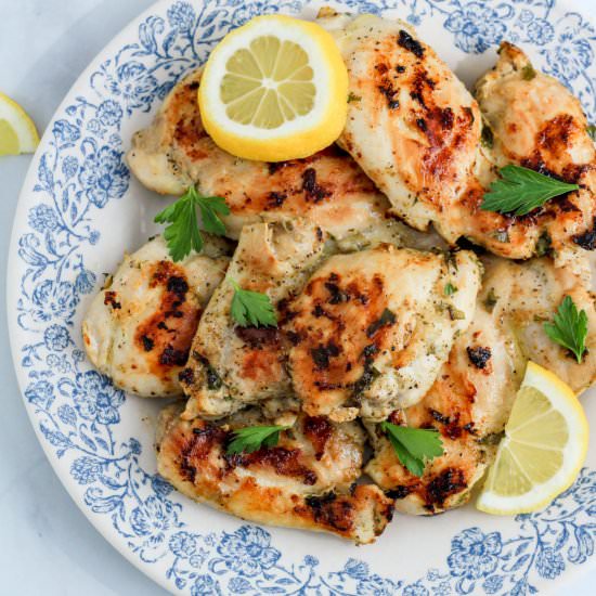 Greek Chicken Thighs - Recipe photo by My Life After Dairy