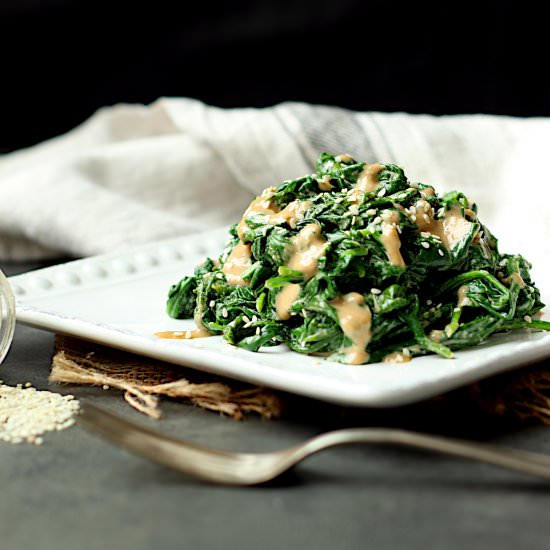 Spinach Gomae - Recipe photo by DomesticDreamboat