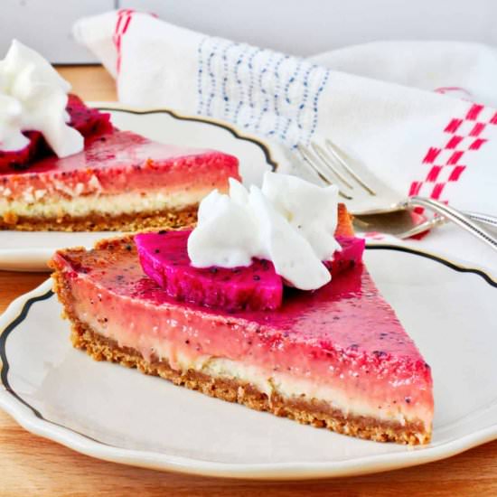 Dragon Fruit Cheesecake - Recipe photo by karenskitchenstories