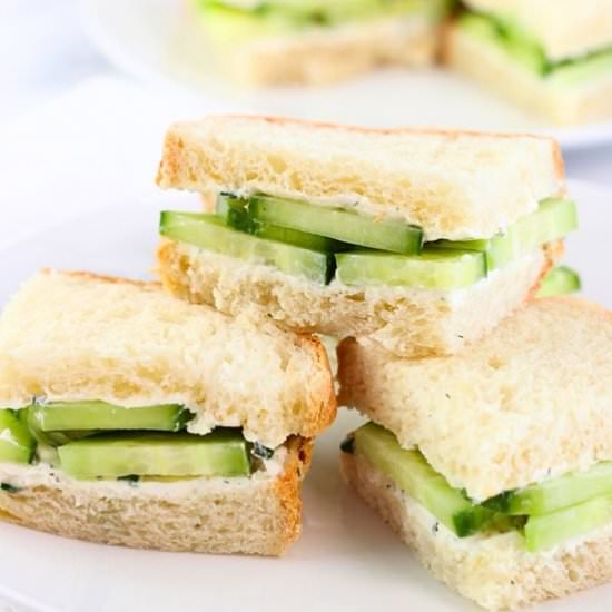 cucumber cream cheese sandwiches - Recipe photo by nowcookthis