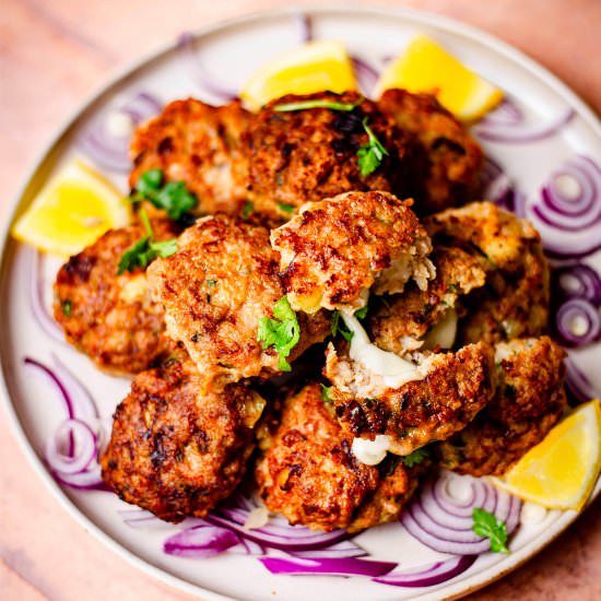 Cheesy indian ground chicken kebabs - Recipe photo by tiffinandteaofficial