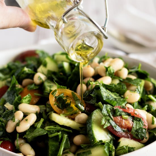 Cannellini Bean Salad - Recipe photo by EatAndThriveKitchen