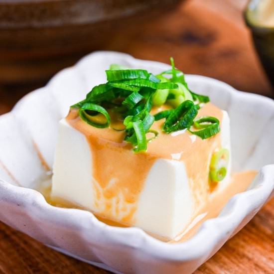 Yudofu with Spicy Sesame Sauce - Recipe photo by Sudachi Recipes