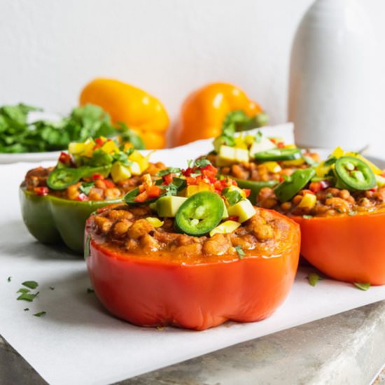 Vegan Stuffed Peppers - Recipe photo by Chef Ani