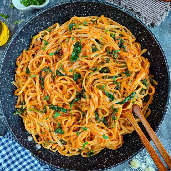 Quick and Easy Harissa Pasta - Recipe photo by Sheeba@gohealthy