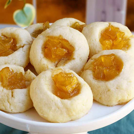 Thumbprint Cookies with Pear - Recipe photo by Mycookiejourney