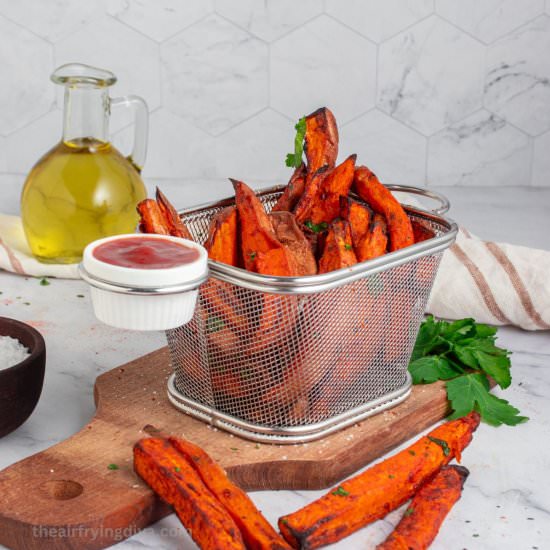 Air Fryer Sweet Potato Wedges - Recipe photo by MellieB