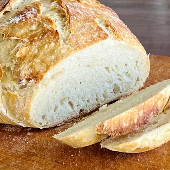 Dutch Oven No Knead Bread - Recipe photo by theshortordercook
