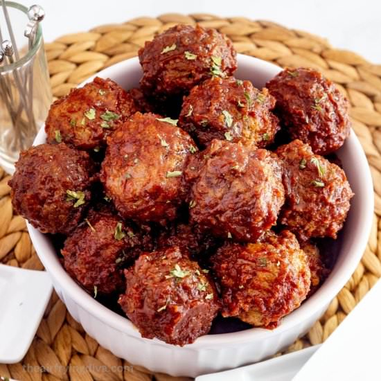 Crockpot Apple Butter Meatballs - Recipe photo by MellieB