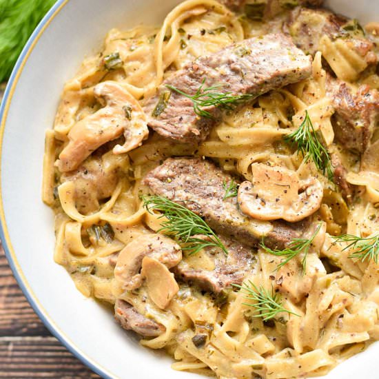 One-Pot Gluten-Free Beef Stroganoff - Recipe photo by goodnomshoney