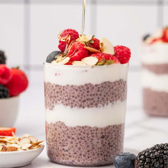 Mixed Berry Chia Seed Pudding - Recipe photo by Abi Thiya