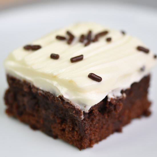 Brownies with Cream Cheese Frosting - Recipe photo by fullkitchenrecipes
