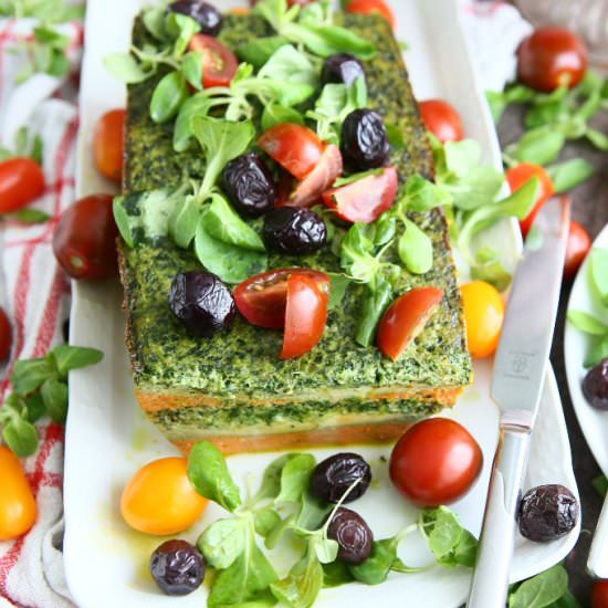 Baked Spinach and Tomato Omelette - Recipe photo by angiesrecipes