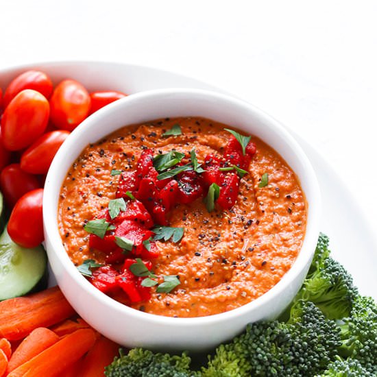 Roasted Red Pepper Hummus - Recipe photo by Spiritedmorgan