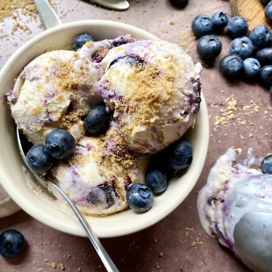 Blueberry Cheesecake Ice Cream - Recipe photo by ahintofrosemary