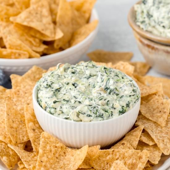 Spinach and Artichoke Dip No Mayo - Recipe photo by LittleChefWithin