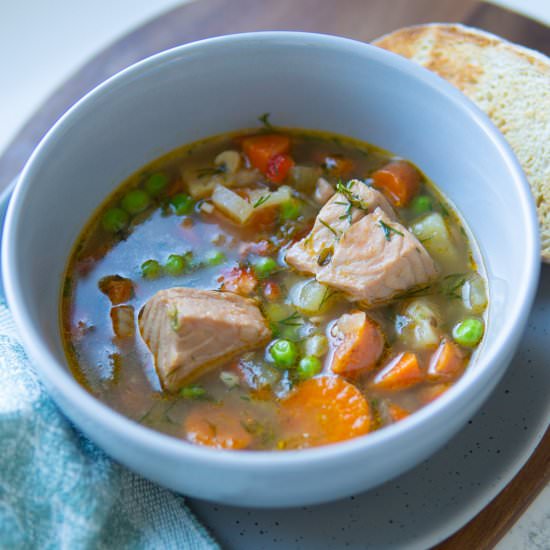 Easy Salmon Soup - Recipe photo by Mintykitchen
