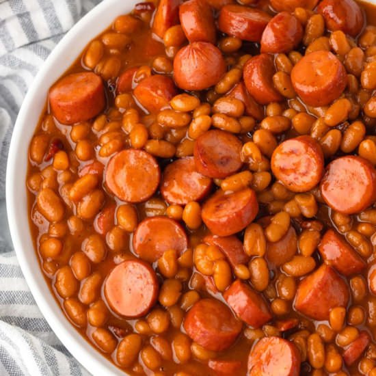 Beanie Weenies (Franks and Beans) - Recipe photo by LittleChefWithin