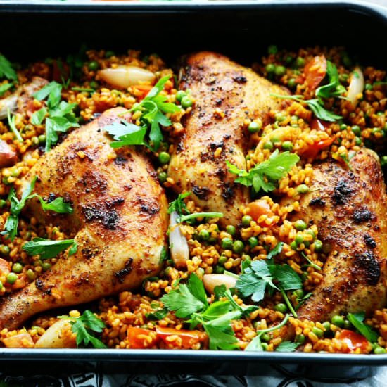 Middle Eastern Roast Chicken and Bu - Recipe photo by angiesrecipes
