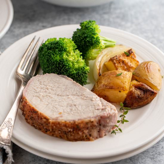 Roasted Pork Loin and Potatoes - Recipe photo by BeyondtheCoop