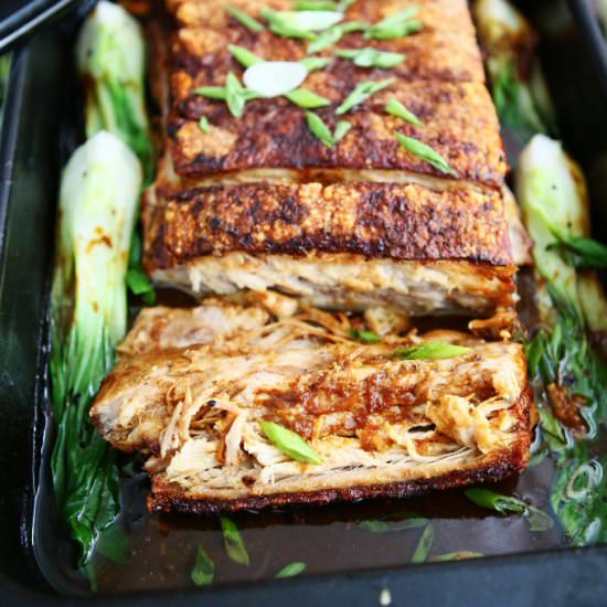 Crispy Miso Pork Belly - Recipe photo by angiesrecipes