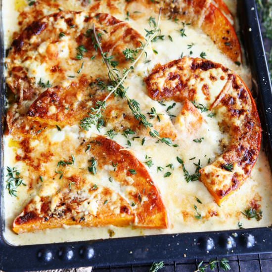 Pumpkin Gratin with Feta Cream - Recipe photo by angiesrecipes