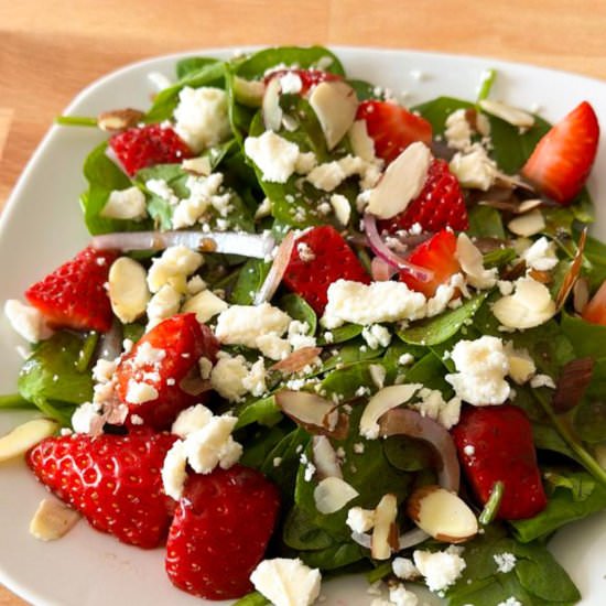 Strawberry Spinach Salad With Feta - Recipe photo by HomeCookDad