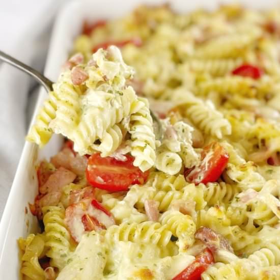 Chicken Pesto Pasta Bake - Recipe photo by chef not required