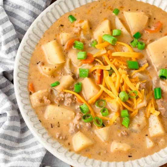 Hamburger Potato Soup - Recipe photo by LittleChefWithin