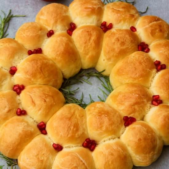 Holiday Dinner Roll Wreath - Recipe photo by Paromita Mandal