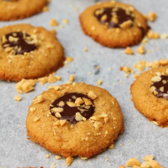 Peanut Butter Thumbprint Cookies - Recipe photo by Paromita Mandal