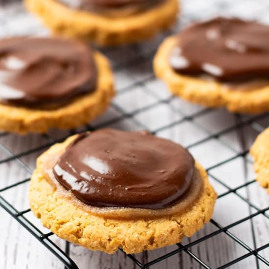 Healthy Twix Cookies - Recipe photo by EatAndThriveKitchen