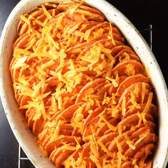 Scalloped Sweet Potatoes No Cream - Recipe photo by everydayhealthyrecipes