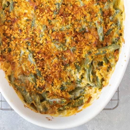 Green Bean Casserole with Cheese - Recipe photo by seasonedkitchen