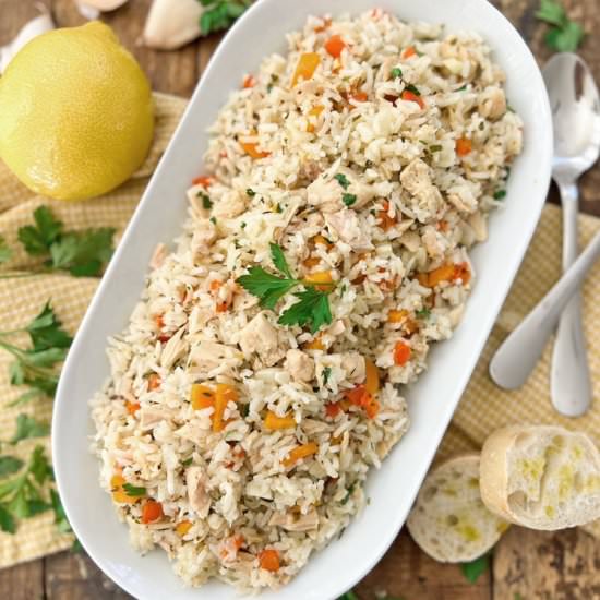Mediterranean Garlic Tuna Rice - Recipe photo by Spain on a Fork